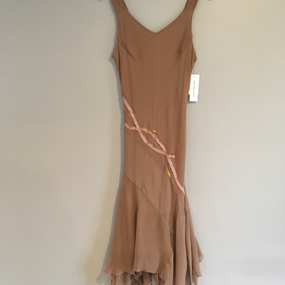 jonathan martin Dresses & Skirts - Gorgeous lightest brown silk handkerchief sundress